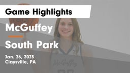 McGuffey  vs South Park  Game Highlights - Jan. 26, 2023