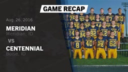 Recap: Meridian  vs. Centennial  2016