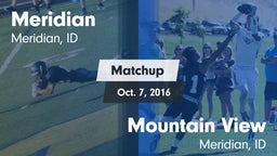 Matchup: Meridian  vs. Mountain View  2016