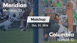 Matchup: Meridian  vs. Columbia  2016