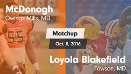 Matchup: McDonogh  vs. Loyola Blakefield  2016