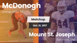 Matchup: McDonogh  vs. Mount St. Joseph  2017