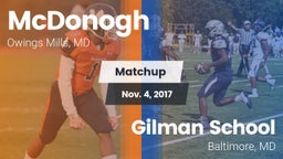Matchup: McDonogh  vs. Gilman School 2017