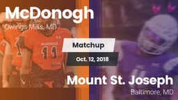 Matchup: McDonogh  vs. Mount St. Joseph  2018