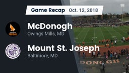 Recap: McDonogh  vs. Mount St. Joseph  2018