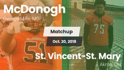 Matchup: McDonogh  vs. St. Vincent-St. Mary  2018