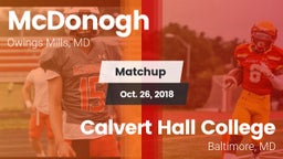 Matchup: McDonogh  vs. Calvert Hall College  2018