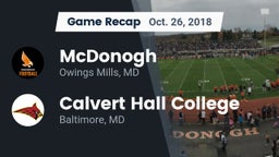 Recap: McDonogh  vs. Calvert Hall College  2018