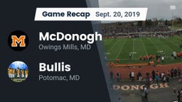 Recap: McDonogh  vs. Bullis  2019