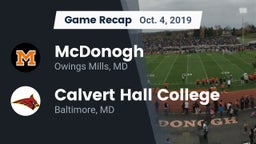 Recap: McDonogh  vs. Calvert Hall College  2019