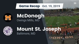 Recap: McDonogh  vs. Mount St. Joseph  2019