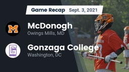 Recap: McDonogh  vs. Gonzaga College  2021