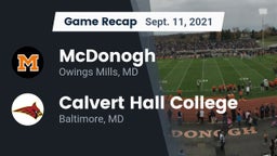 Recap: McDonogh  vs. Calvert Hall College  2021