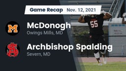 Recap: McDonogh  vs. Archbishop Spalding  2021