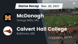 Recap: McDonogh  vs. Calvert Hall College  2021