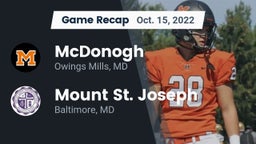 Recap: McDonogh  vs. Mount St. Joseph  2022