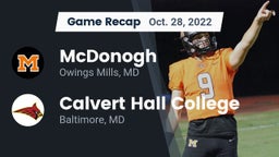Recap: McDonogh  vs. Calvert Hall College  2022