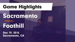 Sacramento  vs Foothill Game Highlights - Dec 19, 2016