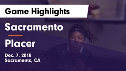 Sacramento  vs Placer  Game Highlights - Dec. 7, 2018