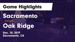 Sacramento  vs Oak Ridge  Game Highlights - Dec. 10, 2019