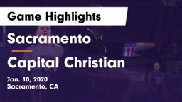Sacramento  vs Capital Christian  Game Highlights - Jan. 10, 2020