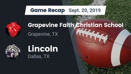 Recap: Grapevine Faith Christian School vs. Lincoln  2019
