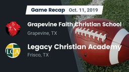 Recap: Grapevine Faith Christian School vs. Legacy Christian Academy  2019