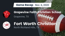 Recap: Grapevine Faith Christian School vs. Fort Worth Christian  2020