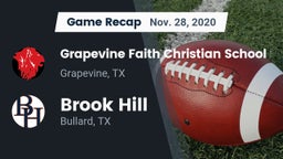 Recap: Grapevine Faith Christian School vs. Brook Hill   2020