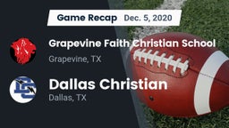 Recap: Grapevine Faith Christian School vs. Dallas Christian  2020