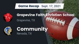 Recap: Grapevine Faith Christian School vs. Community  2021