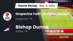 Recap: Grapevine Faith Christian School vs. Bishop Dunne  2022
