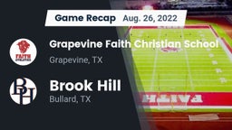 Recap: Grapevine Faith Christian School vs. Brook Hill   2022