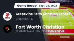 Recap: Grapevine Faith Christian School vs. Fort Worth Christian  2022