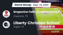 Recap: Grapevine Faith Christian School vs. Liberty Christian School  2022