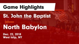 St. John the Baptist  vs North Babylon Game Highlights - Dec. 22, 2018