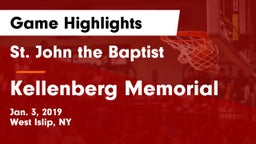 St. John the Baptist  vs Kellenberg Memorial  Game Highlights - Jan. 3, 2019