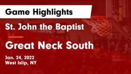 St. John the Baptist  vs Great Neck South Game Highlights - Jan. 24, 2022