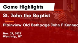 St. John the Baptist  vs Plainview Old Bethpage John F Kennedy  Game Highlights - Nov. 29, 2023