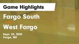 Fargo South  vs West Fargo  Game Highlights - Sept. 24, 2020