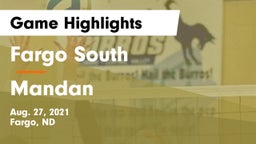 Fargo South  vs Mandan  Game Highlights - Aug. 27, 2021