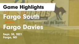 Fargo South  vs Fargo Davies  Game Highlights - Sept. 30, 2021