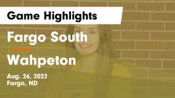 Fargo South  vs Wahpeton  Game Highlights - Aug. 26, 2022