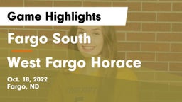 Fargo South  vs West Fargo Horace  Game Highlights - Oct. 18, 2022