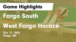 Fargo South  vs West Fargo Horace  Game Highlights - Oct. 17, 2023