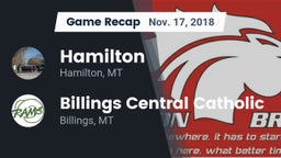 Recap: Hamilton  vs. Billings Central Catholic  2018