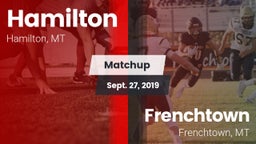 Matchup: Hamilton  vs. Frenchtown  2019
