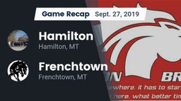 Recap: Hamilton  vs. Frenchtown  2019