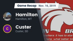 Recap: Hamilton  vs. Custer  2019