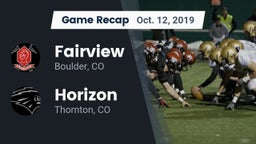 Recap: Fairview  vs. Horizon  2019